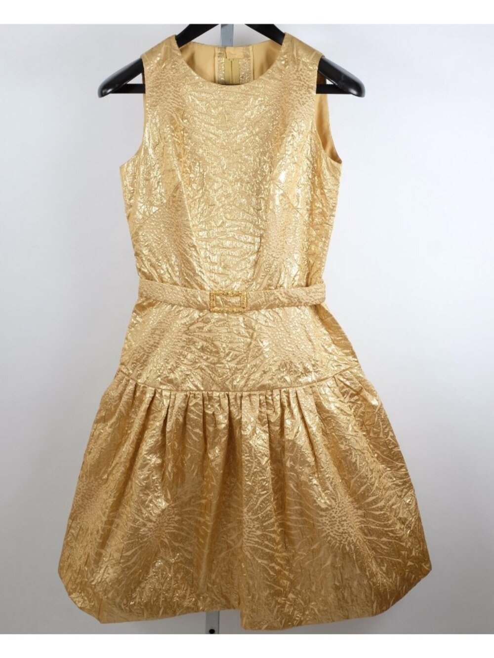 Mainbocher dress sz Small gold brocade excellent condition haute couture
